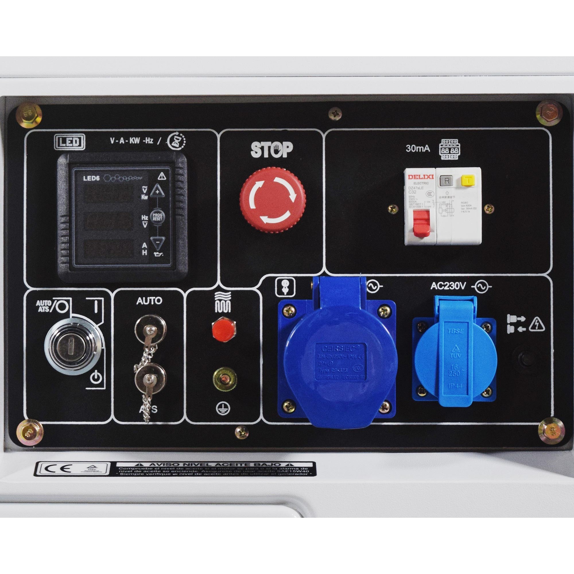 Generador Diésel Monofásico ITCPower DG7800SE 6300w