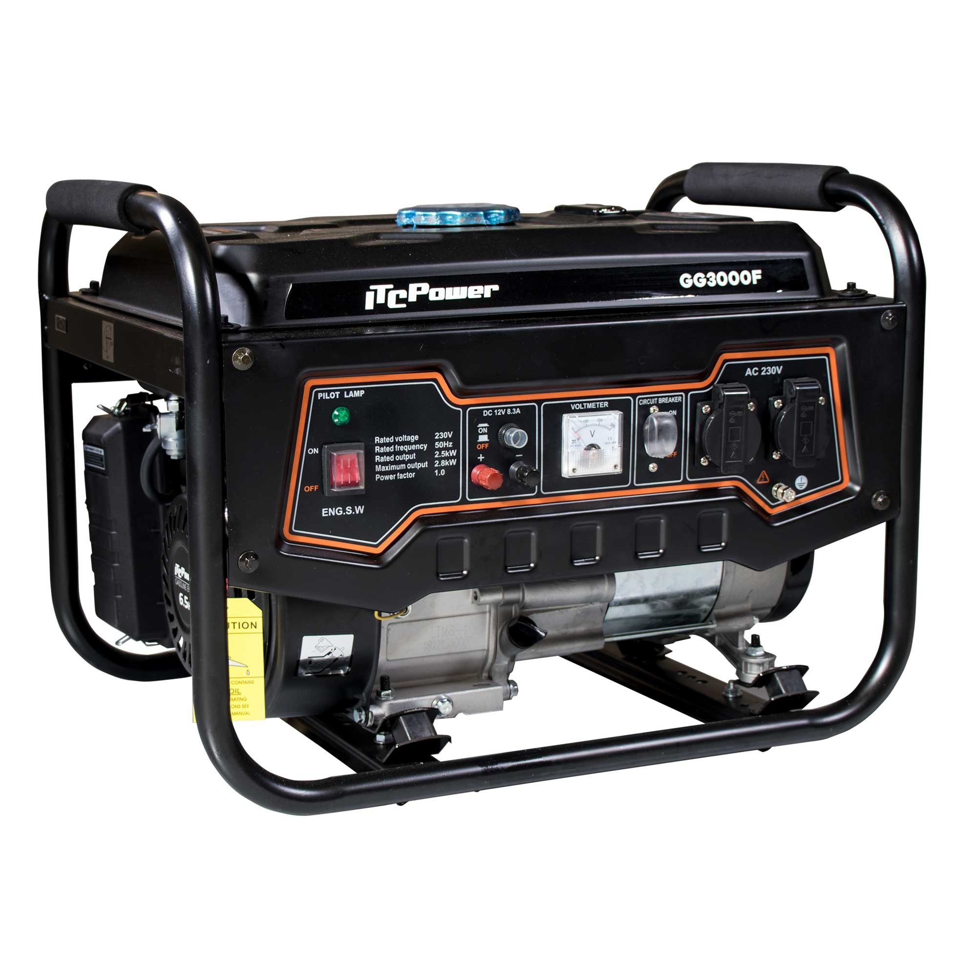 ◁ Gerador a gasolina ITCPower GG3000F ⚡ 2800 W⚡