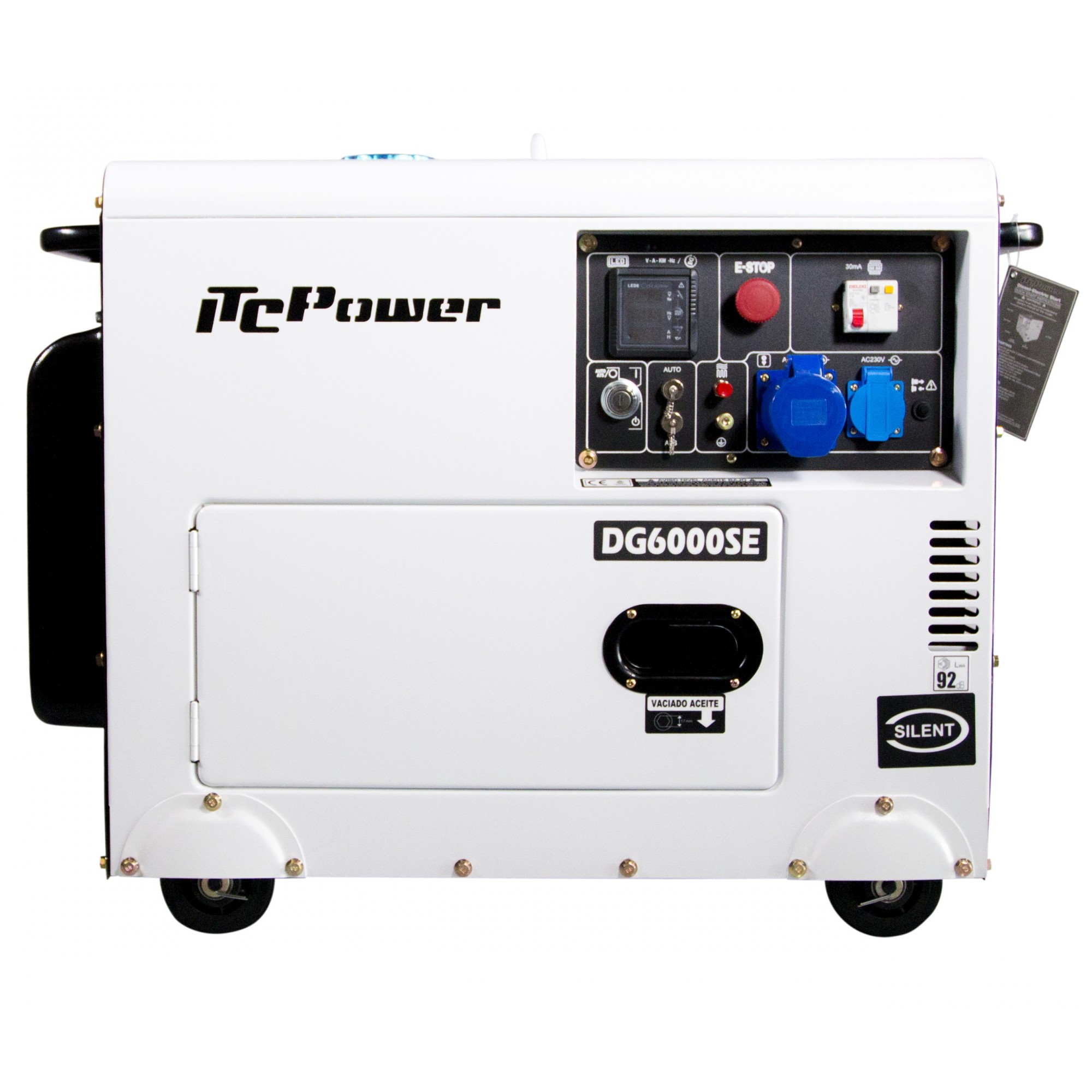 OFERTA 💥Oferta ⚡ITCPower Gerador a diesel à prova de som DG6000SE