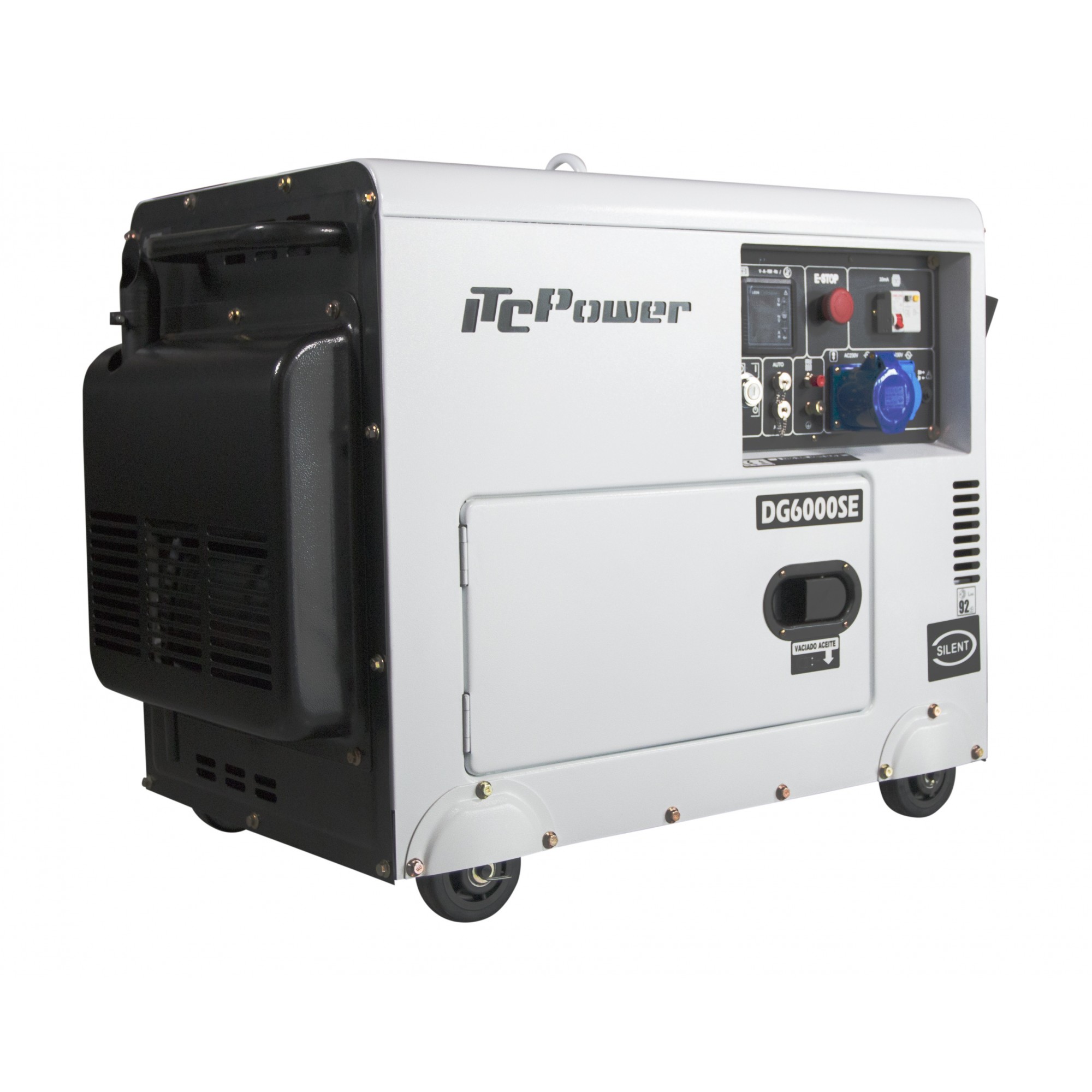 OFERTA 💥Oferta ⚡ITCPower Gerador a diesel à prova de som DG6000SE