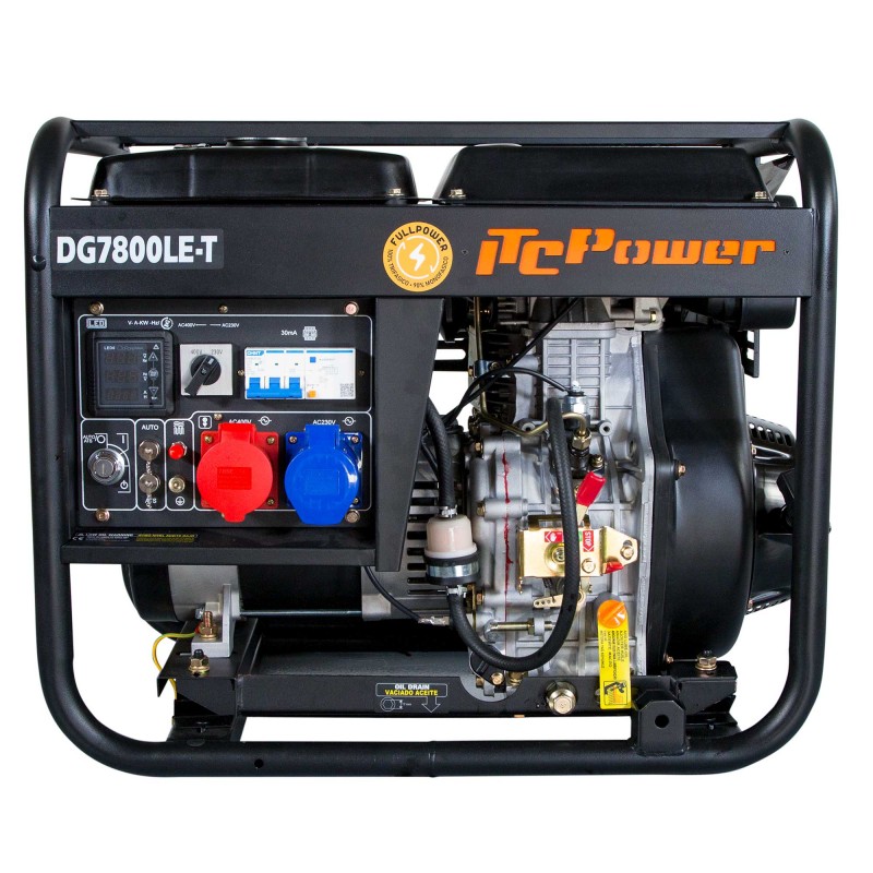 Gerador elétrico a diesel DG7800LET⚡ITCPower