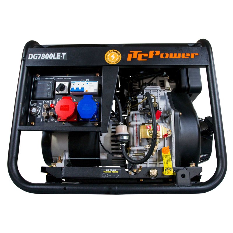 Gerador elétrico a diesel DG7800LET⚡ITCPower