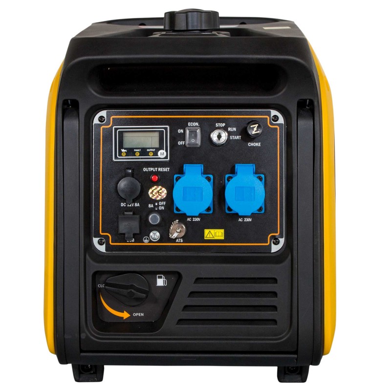 Gerador inversor a gasolina para campismo ou emergência ➤ 3900W. preparado para equipamentos electrónicos com corrente 100% está
