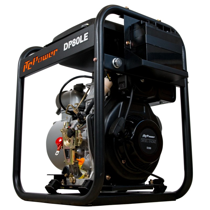 💧Motobomba DP80LE  ITCPower Diesel para Águas Limpas