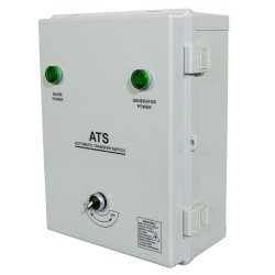O comutador automático é utilizado para mudar da fonte de energia primária (a rede local) para a fonte secundária: um gerador.