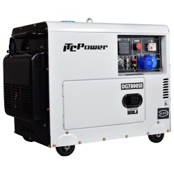 Melhor opção! Gerador ITCPower monofásico de 6300 W, insonorizado, com arranque elétrico. Para apoio a instalações solares ou em