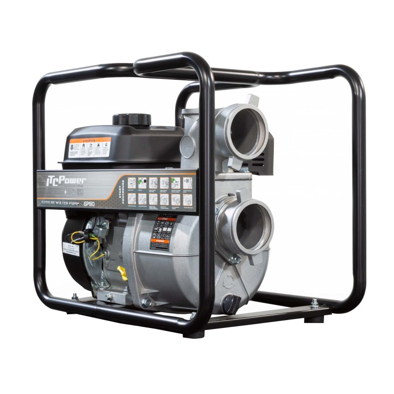 OFERTA! Bomba de motor a gasolina de água limpa GP80 da ITCPower