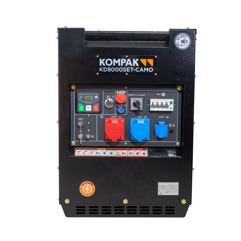 Generador Full Power Diésel Insonorizado 7,9kVA(400V)/5,7KW(230V)