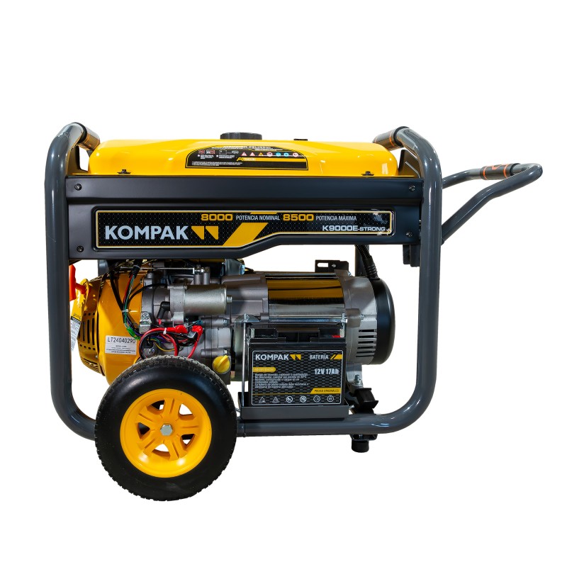 K9000E-STRONG. O novo modelo Kompak com kit de rodas incluído. 8KW de potência que lhe permite trabalhar em qualquer lugar! Serv