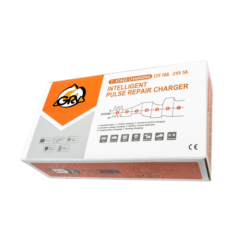 Carregador de manutenção inteligente com pinças de bateria do gerador
