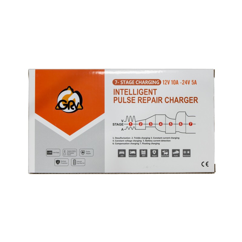 Carregador de manutenção inteligente com pinças de bateria do gerador