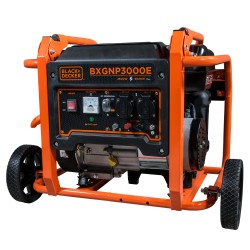 ▷OCASION Gerador a gasolina de 3KW, Black&Decker, kit de rodas