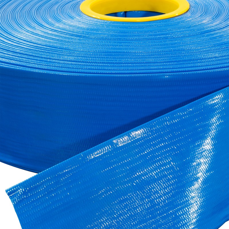 Mangueira de impulsão plana 75mm 50M Alta resistência. Para a condução e transferência de líquidos.