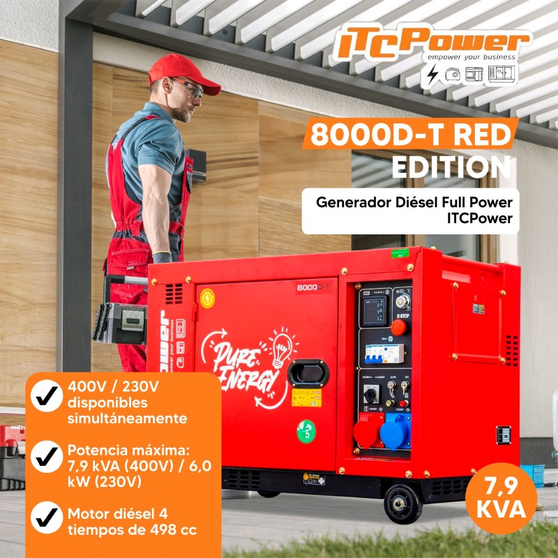 Rebajas! Generador 8000D-T Diésel  ⚡FULL POWER ⚡ITCPower