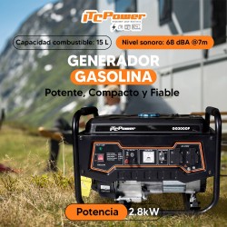 ◁ Gerador a gasolina ITCPower GG3000F ⚡ 2800 W⚡