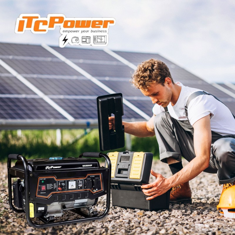 ◁ Gerador a gasolina ITCPower GG3000F ⚡ 2800 W⚡