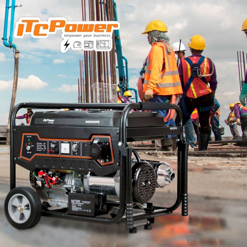 OFERTA! GG9000FE Gerador elétrico a gasolina de 6 kW ⚡ITCPower