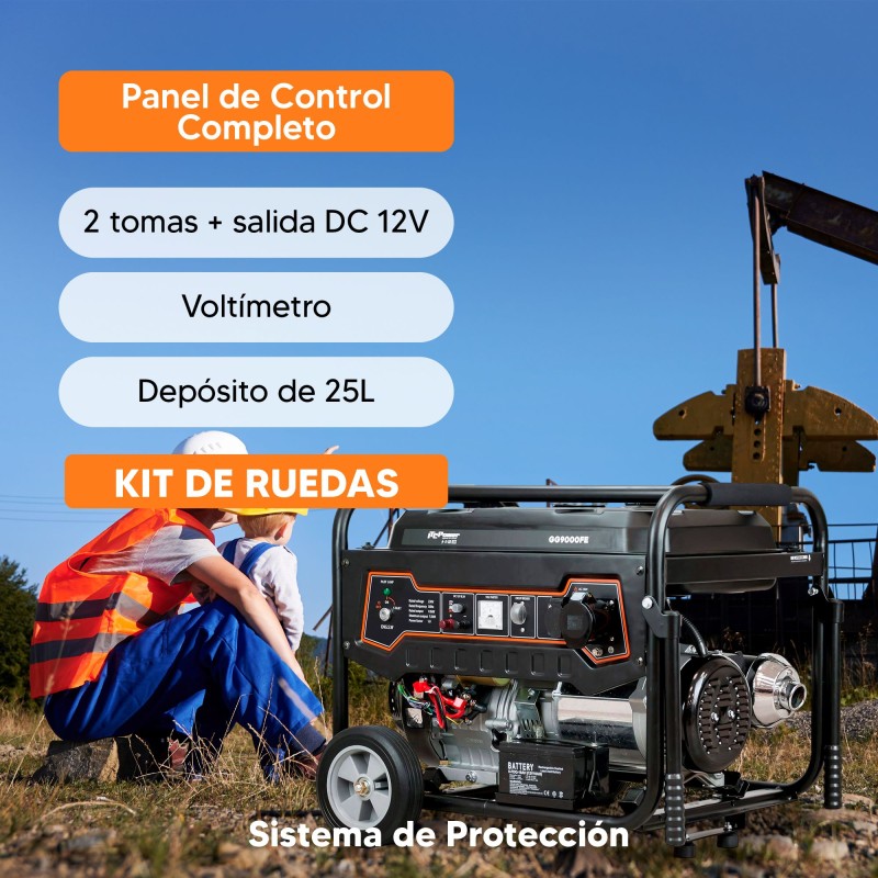 OFERTA! GG9000FE Gerador elétrico a gasolina de 6 kW ⚡ITCPower