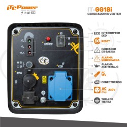 NOVO gerador Inverter com uma potência máxima de 1800w. Pequeno, transportável e funcional, ideal para utilização em lazer.