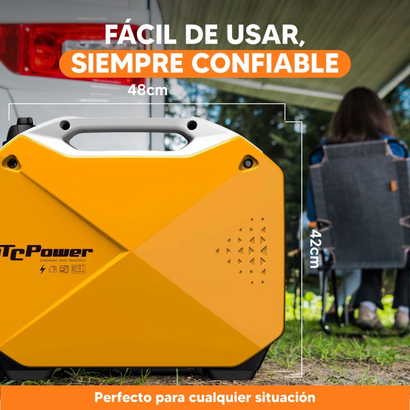 NOVO gerador Inverter com uma potência máxima de 1800w. Pequeno, transportável e funcional, ideal para utilização em lazer.