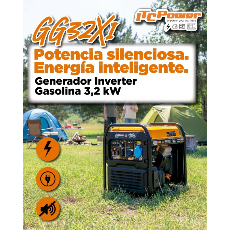 Novo! Gerador Inversor a Gasolina GG32Xi 3,2kW ⚡ITITCPower