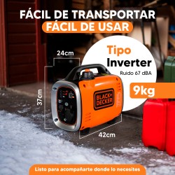 OFERTA Preto+Decker 900W【Gerador Inversor a Gasolina COMPRAR SEGURO】.