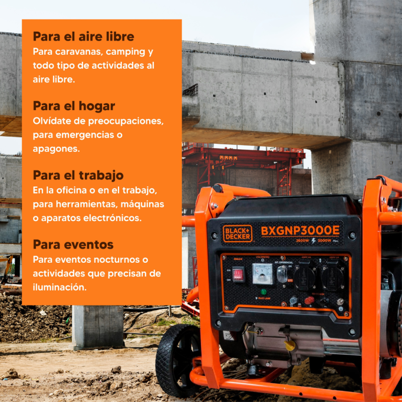 ▷ Conjuntos de geradores a gasolina de 3 KW BLACKandDECKER MELHORES OFERTAS⚡