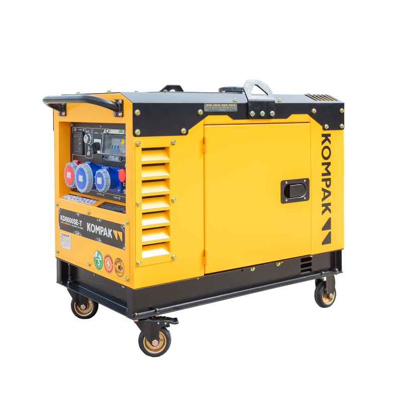 Gerador elétrico a diesel de 5,7 kW / 7,9 kVA Full Power da KOMPAK