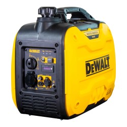 Gerador Inverter silencioso com motor a gasolina a 4 tempos. Nível sonoro de 64dBA a 7 metros. Caixa tipo mala para um transport